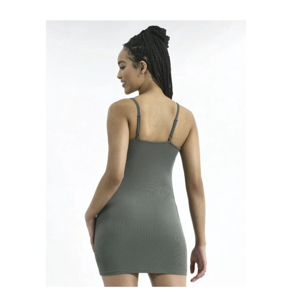 NWT Women’s Green Ribbed Cami Mini Dress – Size XS (0–2) – Summer Style - Picture 2 of 6